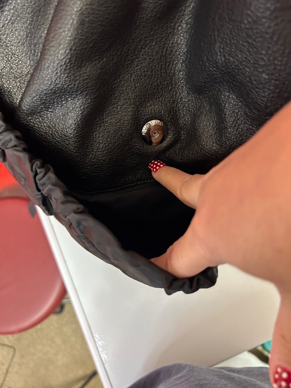 Burberry Black Ruched Drawstring Hobo Bag - Picture 6 of 13